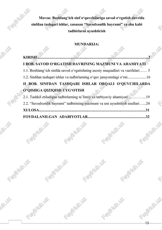 savodxonlik bayrami — DOC