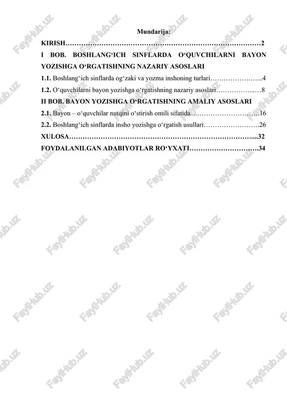 kurs ishi mavzusi — DOC