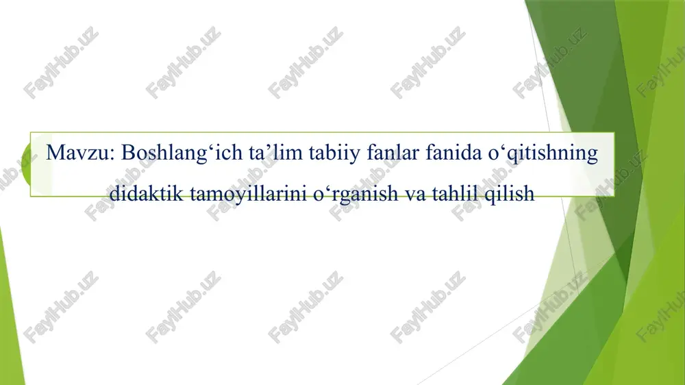boshlang‘ich ta'lim bosqichi — PPTX