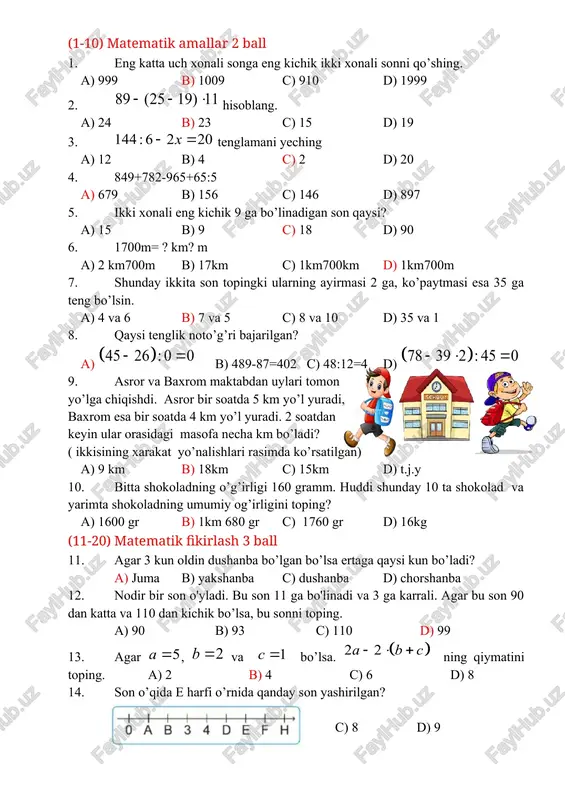 matematik amallar — DOCX