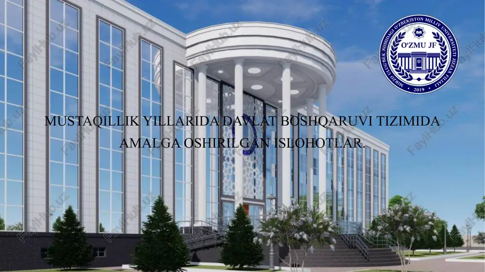 davlat boshqarish tizimi — PPTX