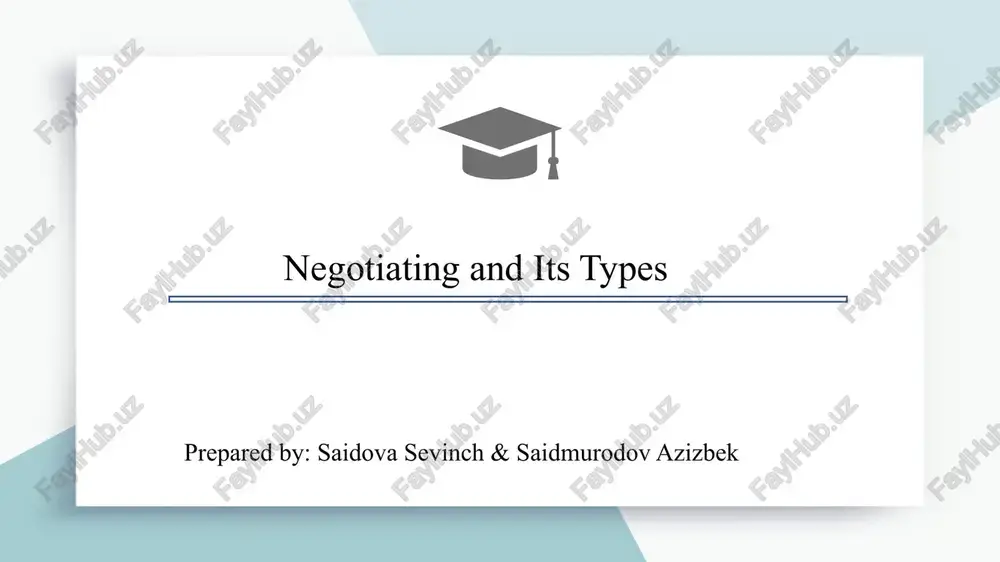 negotiating and its types slayd — PPTX