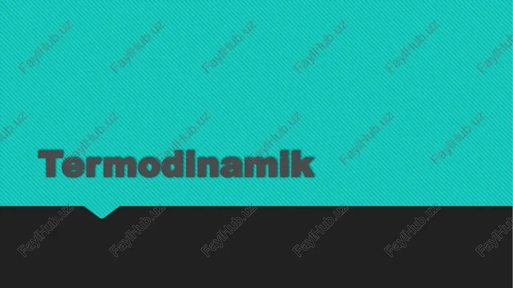 termodinamik — PPTX