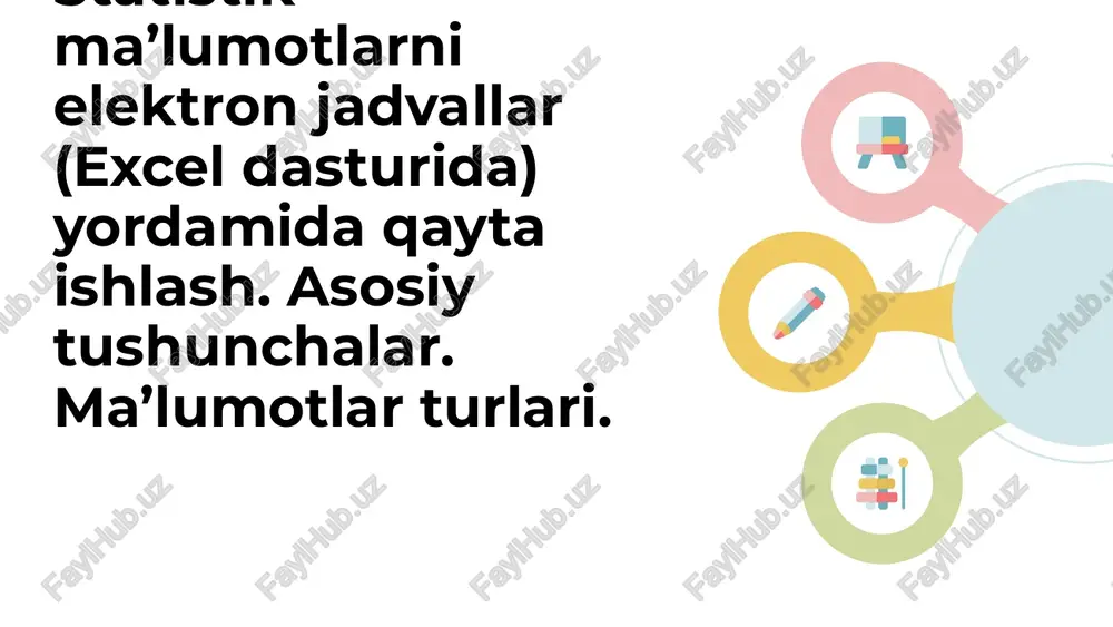 statistik ma'lumotlarni qayta ishlash — PPTX