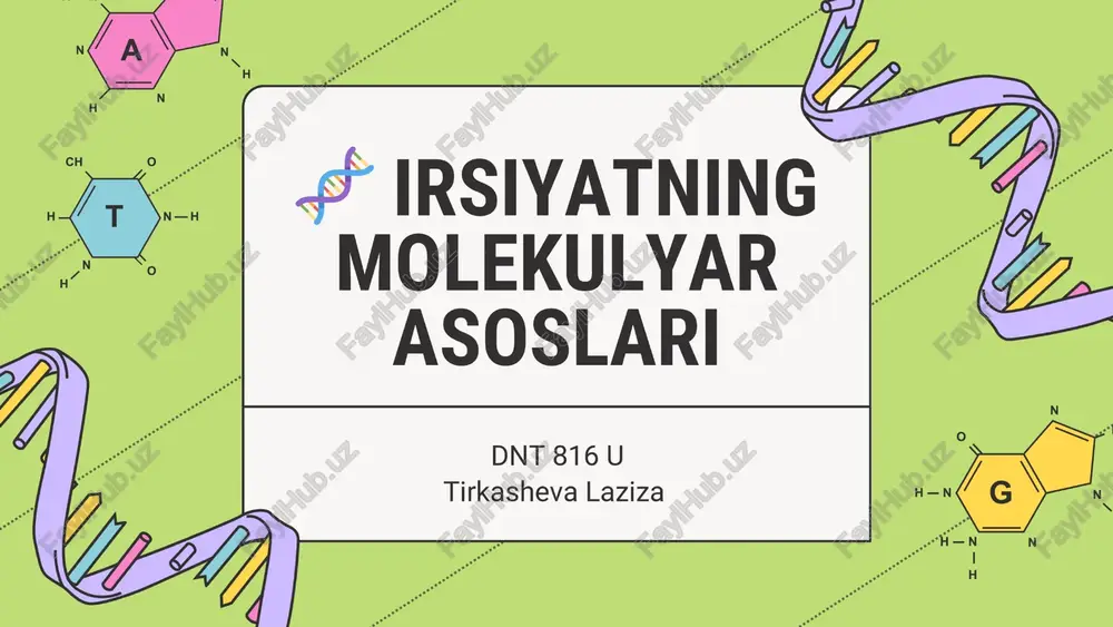 irsiyatning molekulyar asoslari — PDF