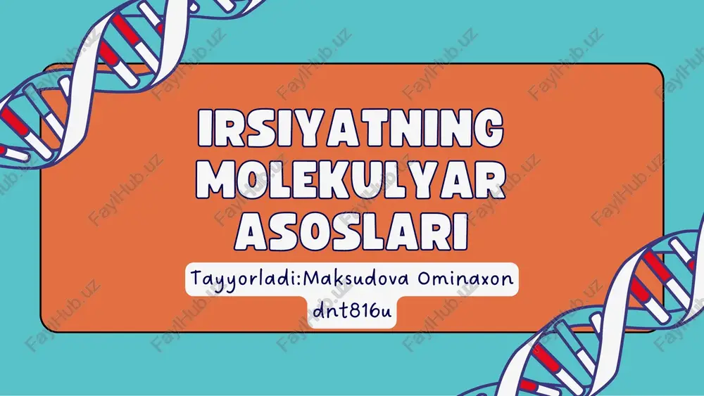 irsiyatning molekulyar asoslari — PDF
