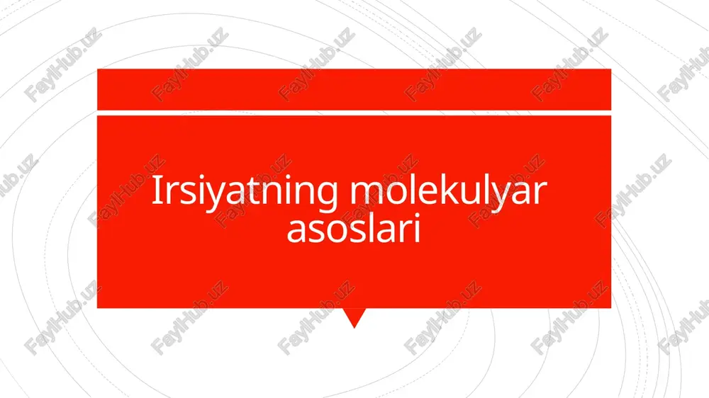 nuklein kislotalar — PPTX