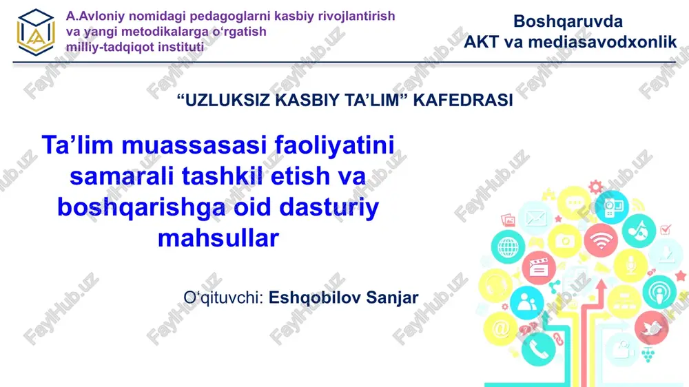 uzluksiz kasbiy ta’lim — PPTX