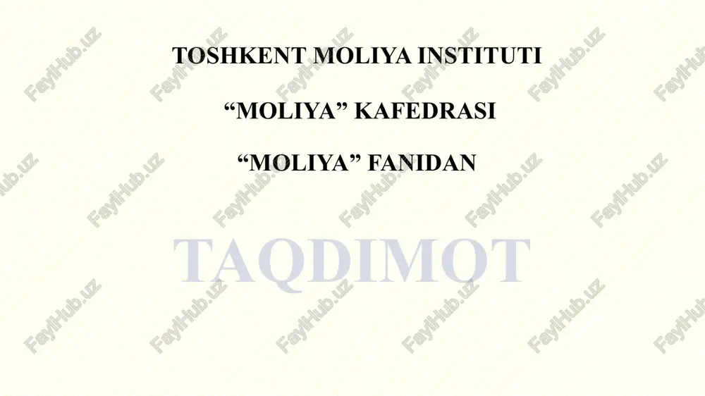 moliyaviy hisobot — PPTX