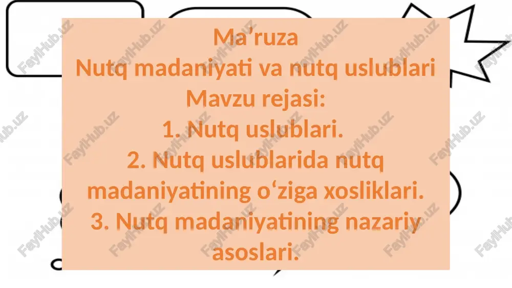 nutq madaniyati va nutq uslublari — PPTX
