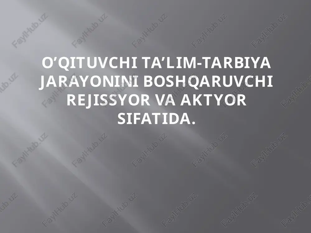 pedagogik maxorat — PPTX