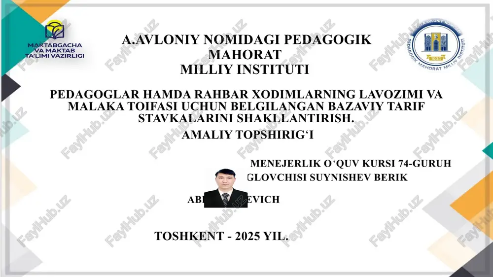 ilg‘or pedagoelarning ish tajribalarin — PPTX