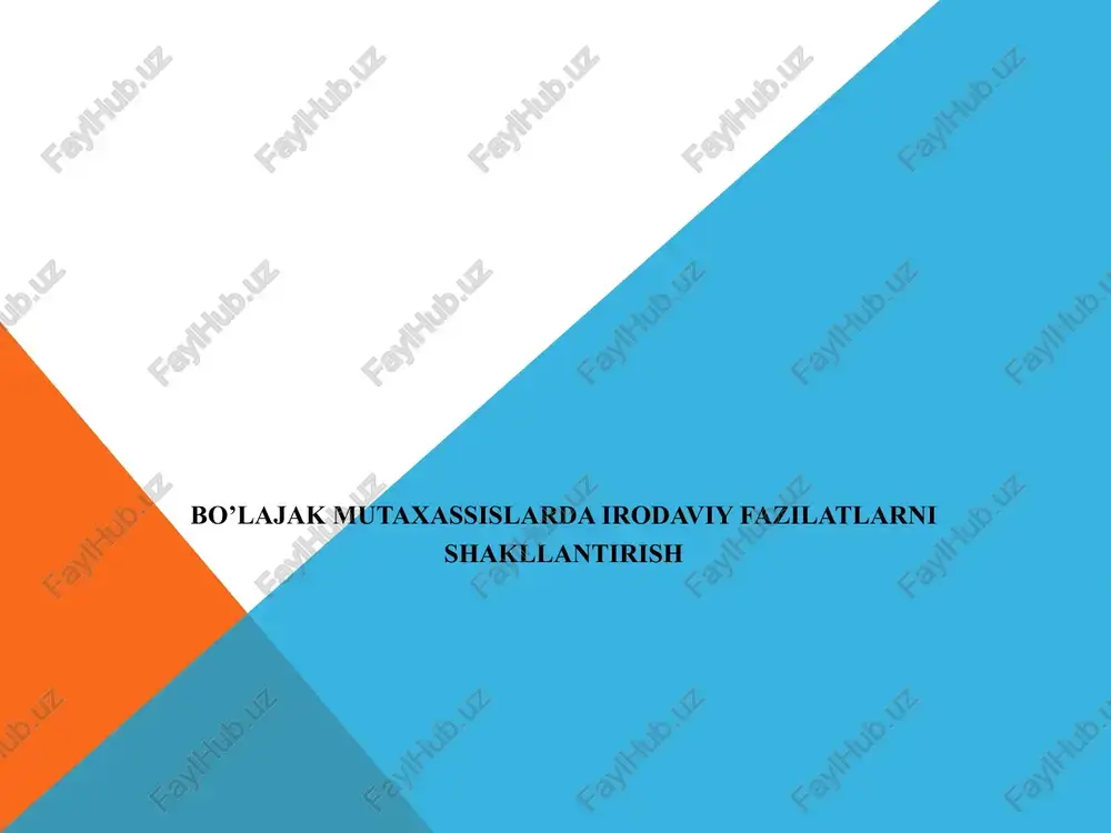 bo’lajak mutaxassislar — PPTX