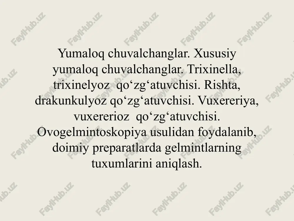 yumaloq chuvalchanglar — PPTX