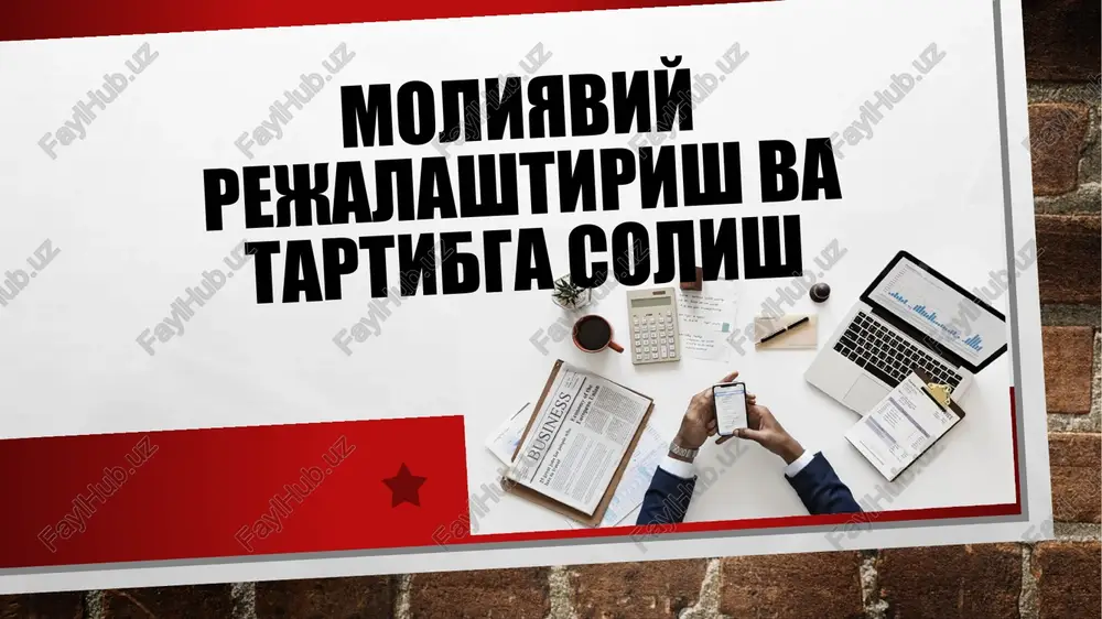 moliyaviy rejalashtirish va tartibga solish — PPTX