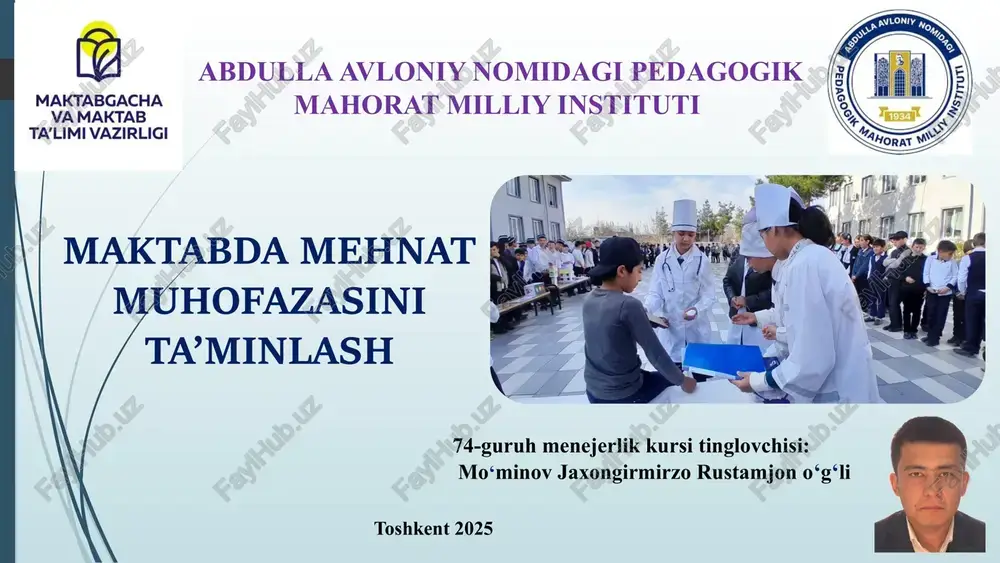 mavzu: pedagogik mahorat milliy instituti — PPTX