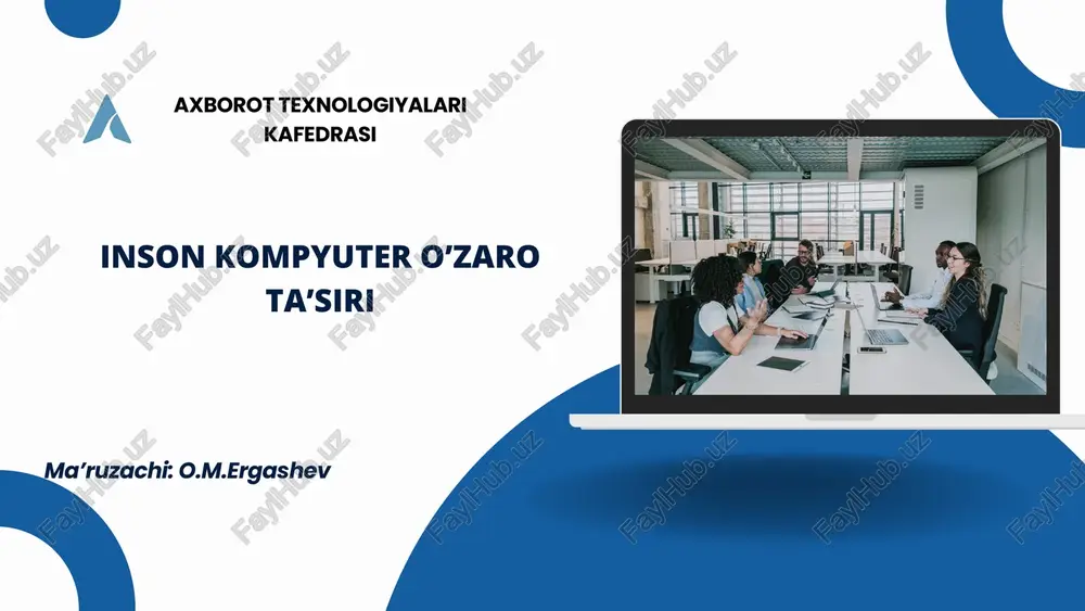 maxsus protsessorning o’zaro ta’sir uslublari — PPTX
