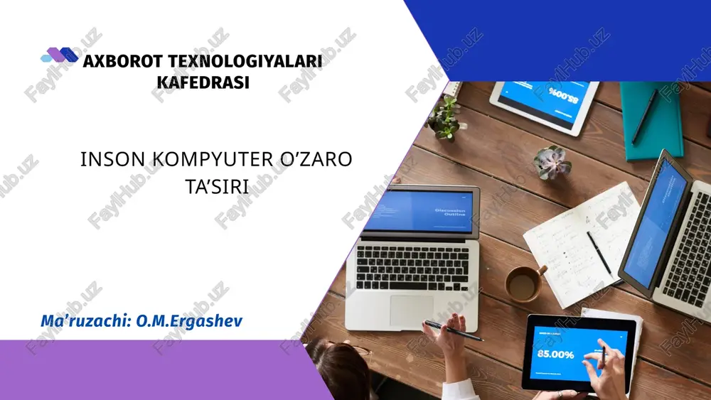 inson kompyuter o’zaro ta’siri — PPTX