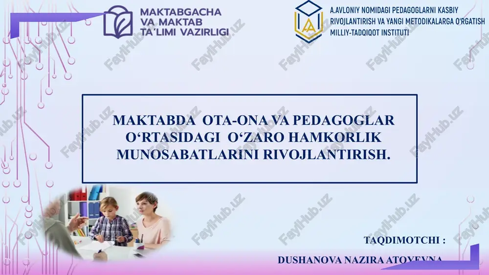 maktabgacha va maktab ta‘limi vazirligi — PPTX