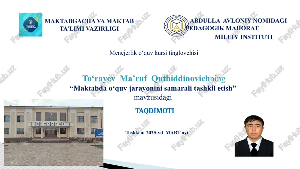 pedagogik mahorat milliy instituti — PPTX
