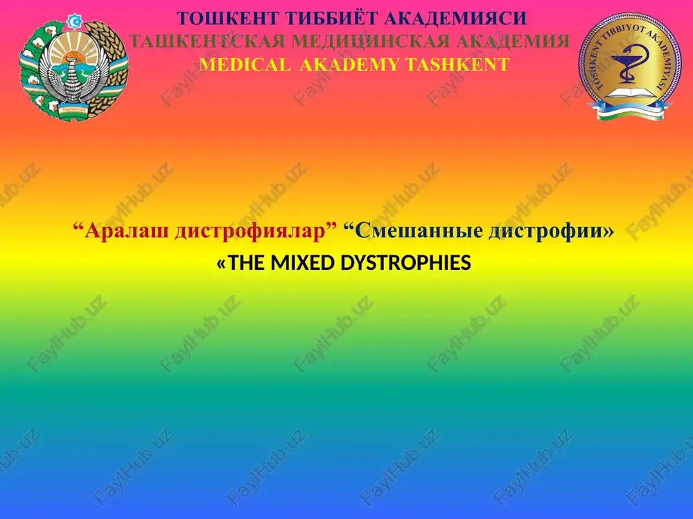 aralash distrofiyalar — PPTX