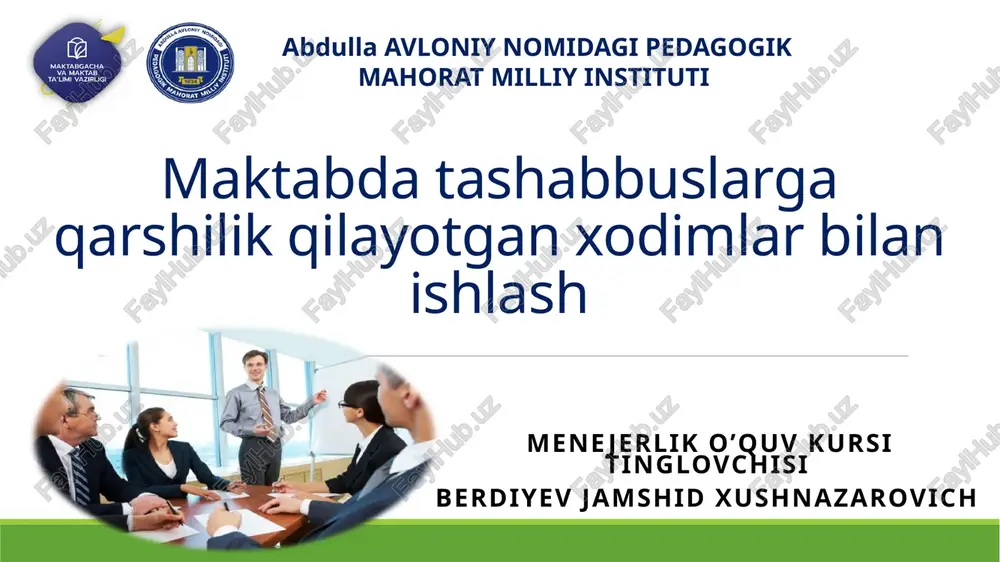 pedagogik muhit va ish samaradorligi — PPTX