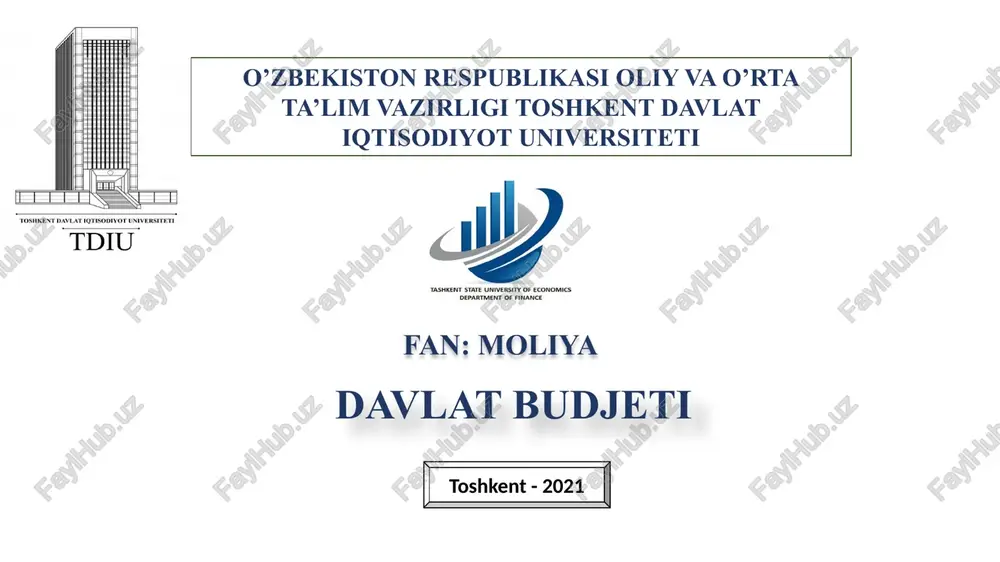 davlatbudjeti — PPTX