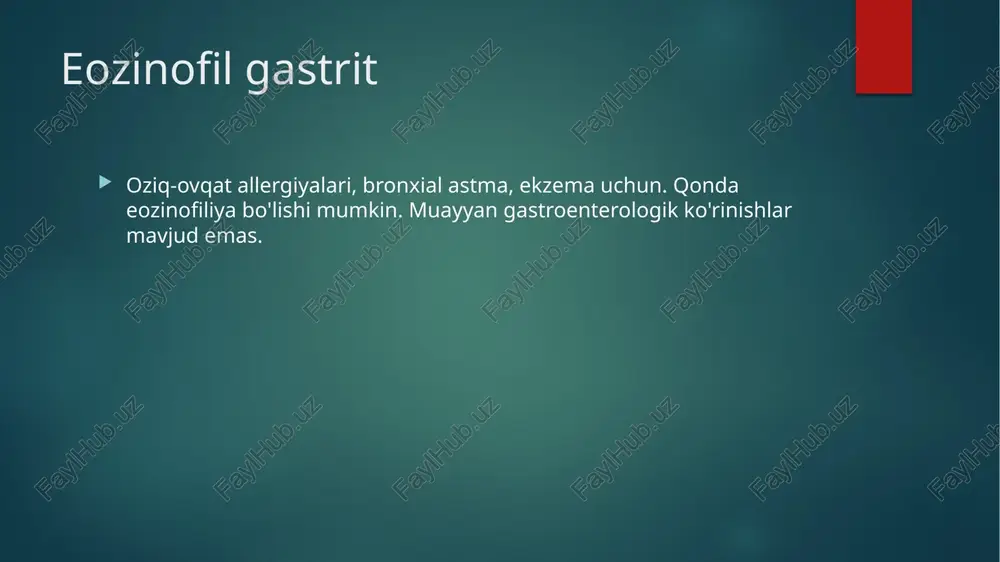 eozinofil gastrit — PPTX