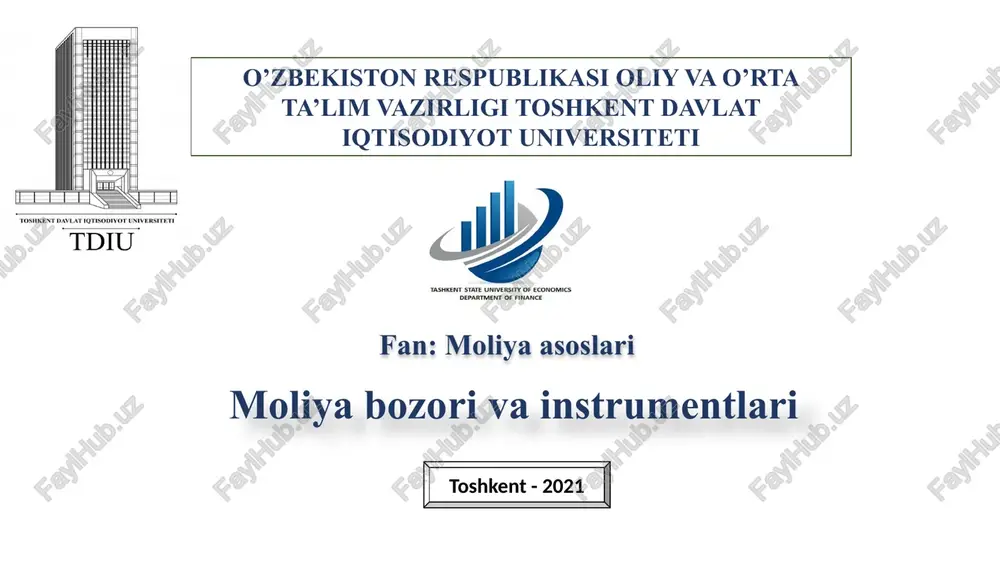 moliyabozorivainstrumentlari — PPTX