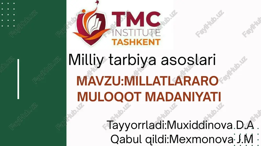 milliy tarbiya asoslari — PPTX