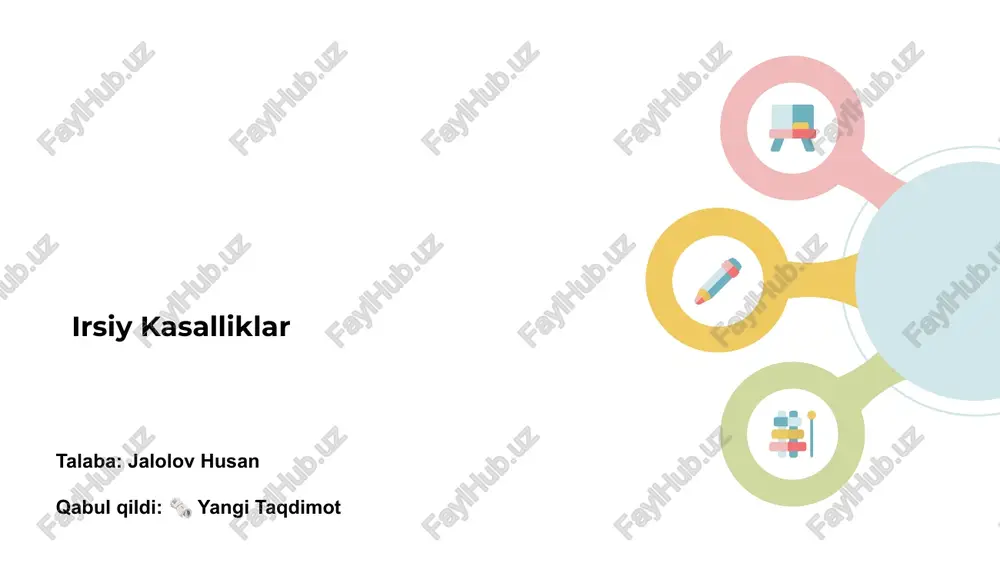 irsiy kasalliklar — PPTX