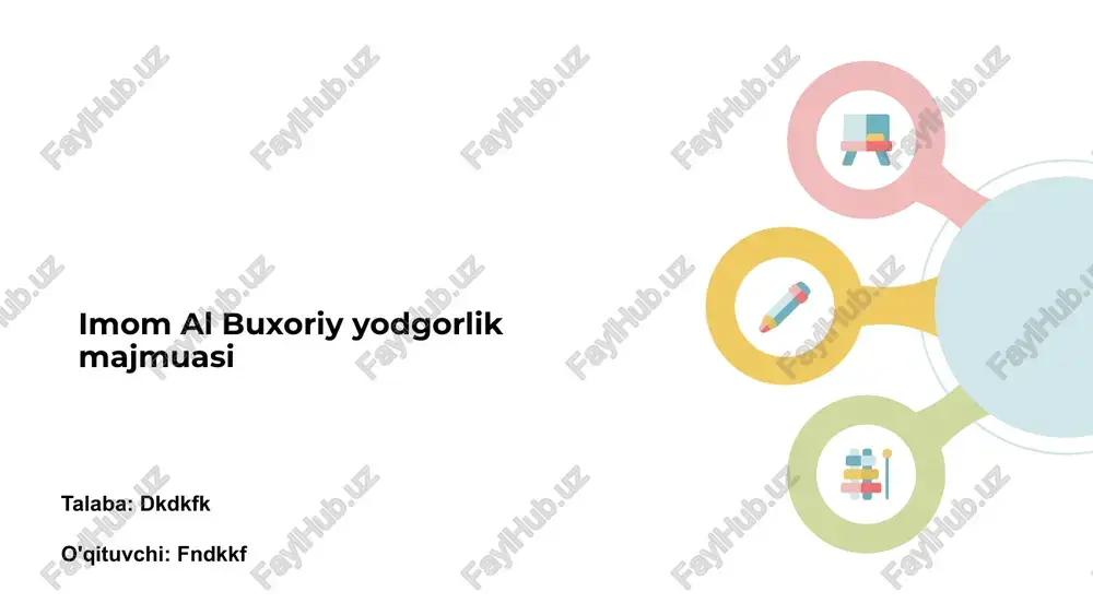 imom al buxoriy yodgorlik majmuasi — PPTX