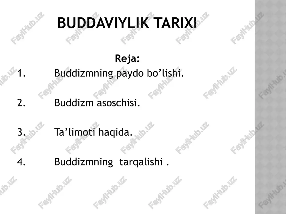 buddaviylik tarixi — PPTX