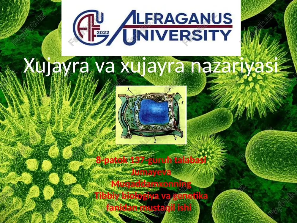 hujayra va hujayra nazariyasi — PPTX
