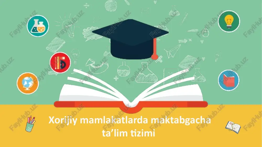 xorijiy mamlakatlarda maktabgacha ta’lim tizimi — PPTX