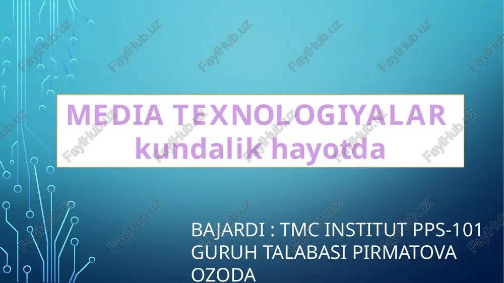 media texnologiyalar — PPTX