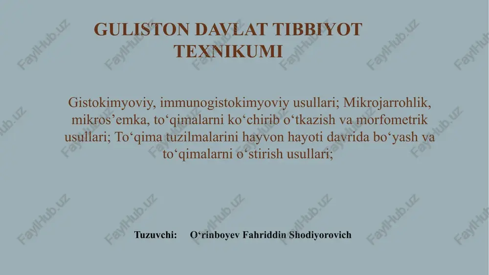 mikrojarrohlik usuli — PPTX