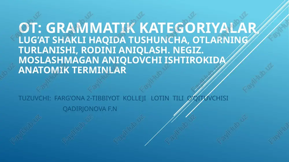 lotin tili grammatikasi — PPTX