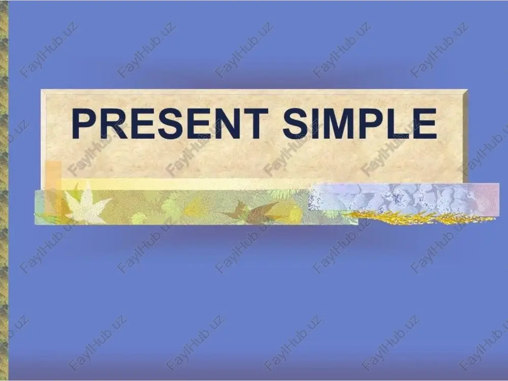 present simple — PPTX