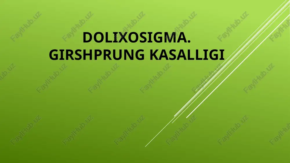 girshprung kasalligi — PPTX