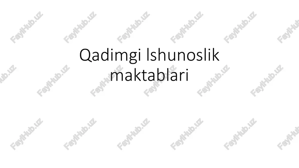 qadimgi tilshunoslik maktablari — PPTX