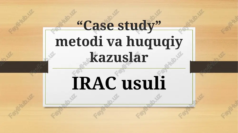 case study metodlari — PPTX