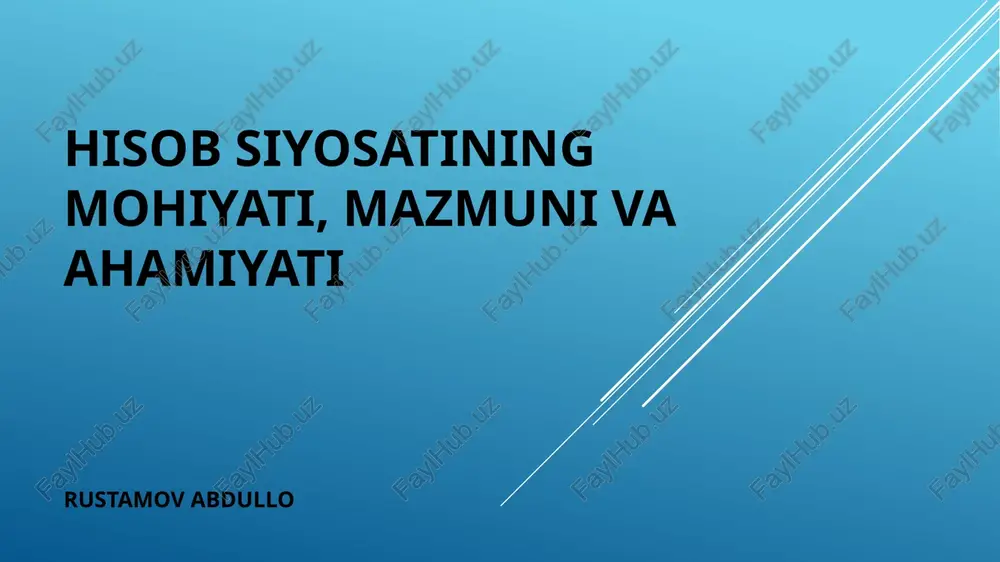 buxgalteriyahisobi — PPTX