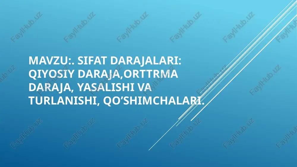 sifat darajalari — PPTX