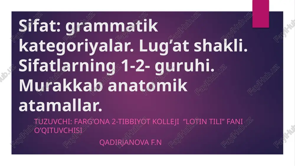 sifatlar — PPTX