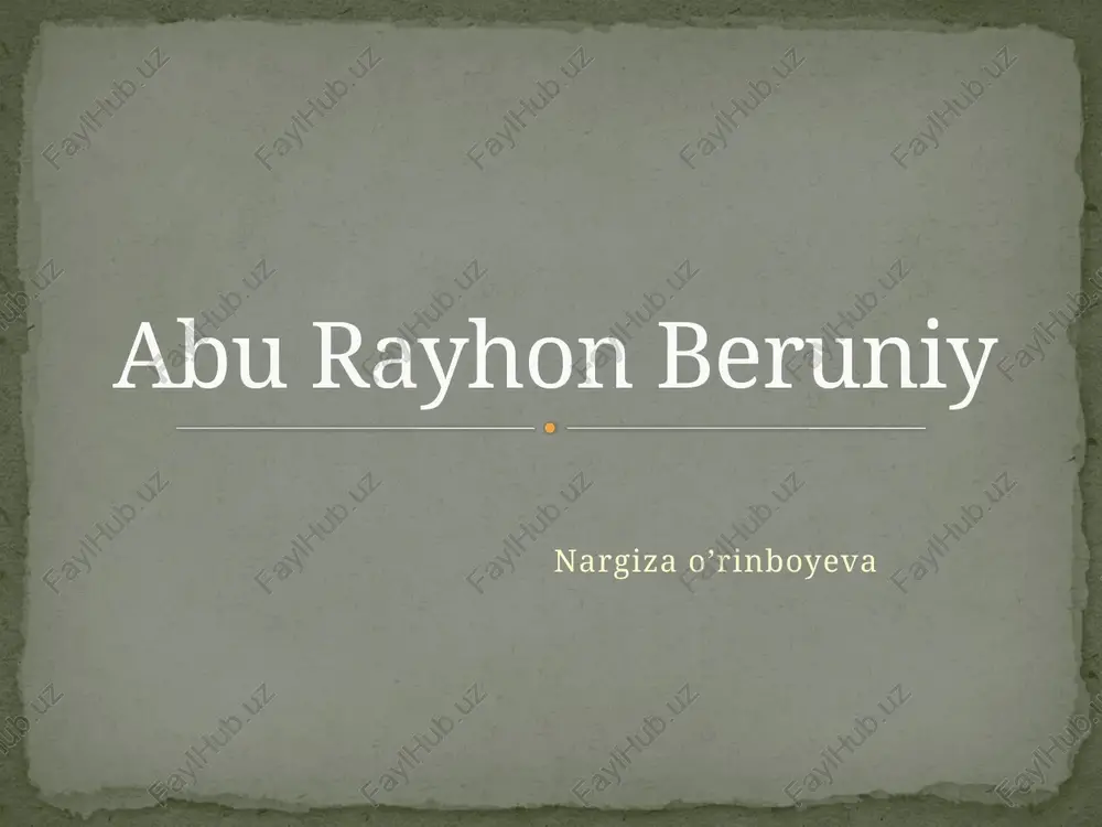 aburayhonberuniy — PPTX
