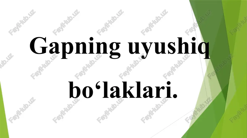 gapning uyushiq bo‘laklari — PPTX