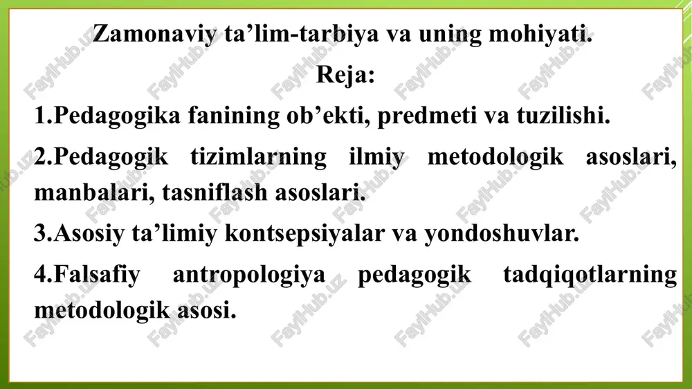 zamonaviy ta’lim-tarbiya — PPTX