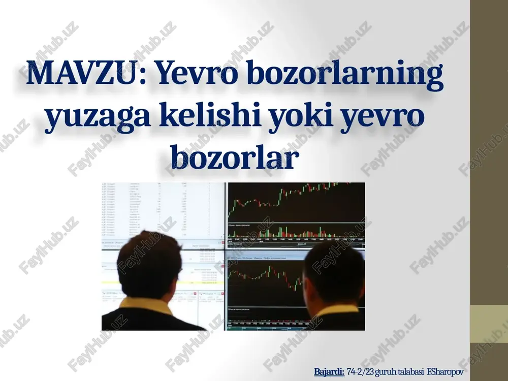 yevrobozorlar — PPTX