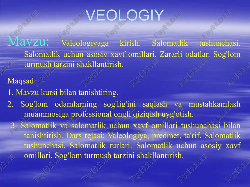valeologiya — PPTX